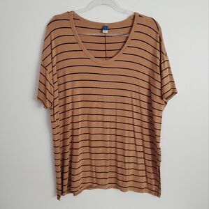Luxe Stripe Tunic T-Shirt Size Large